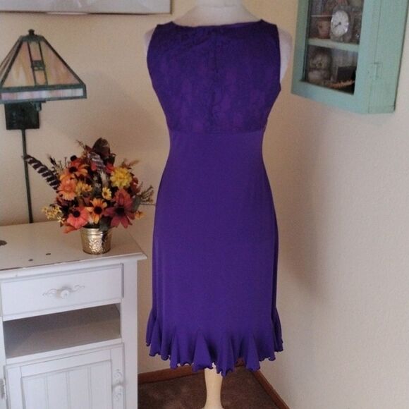 Glamour Purple Dressy Dress - Picture 5 of 10